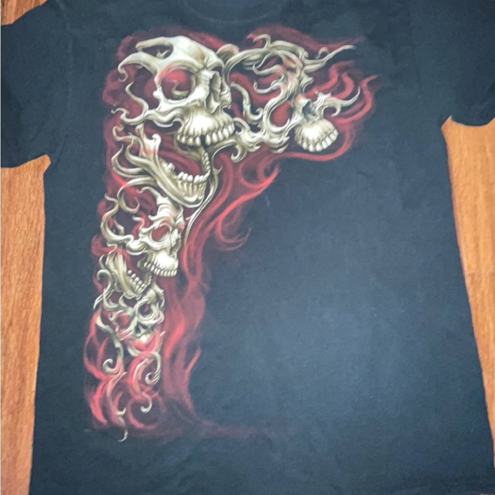 Black and Red Graphic Men's Shirt